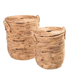 CASA Cesto De La Ropa|Miley Cesta Para Colada Con Tapa Y Asas Natural