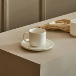 CASA Tazas|Moon Taza Y Plato Blanco