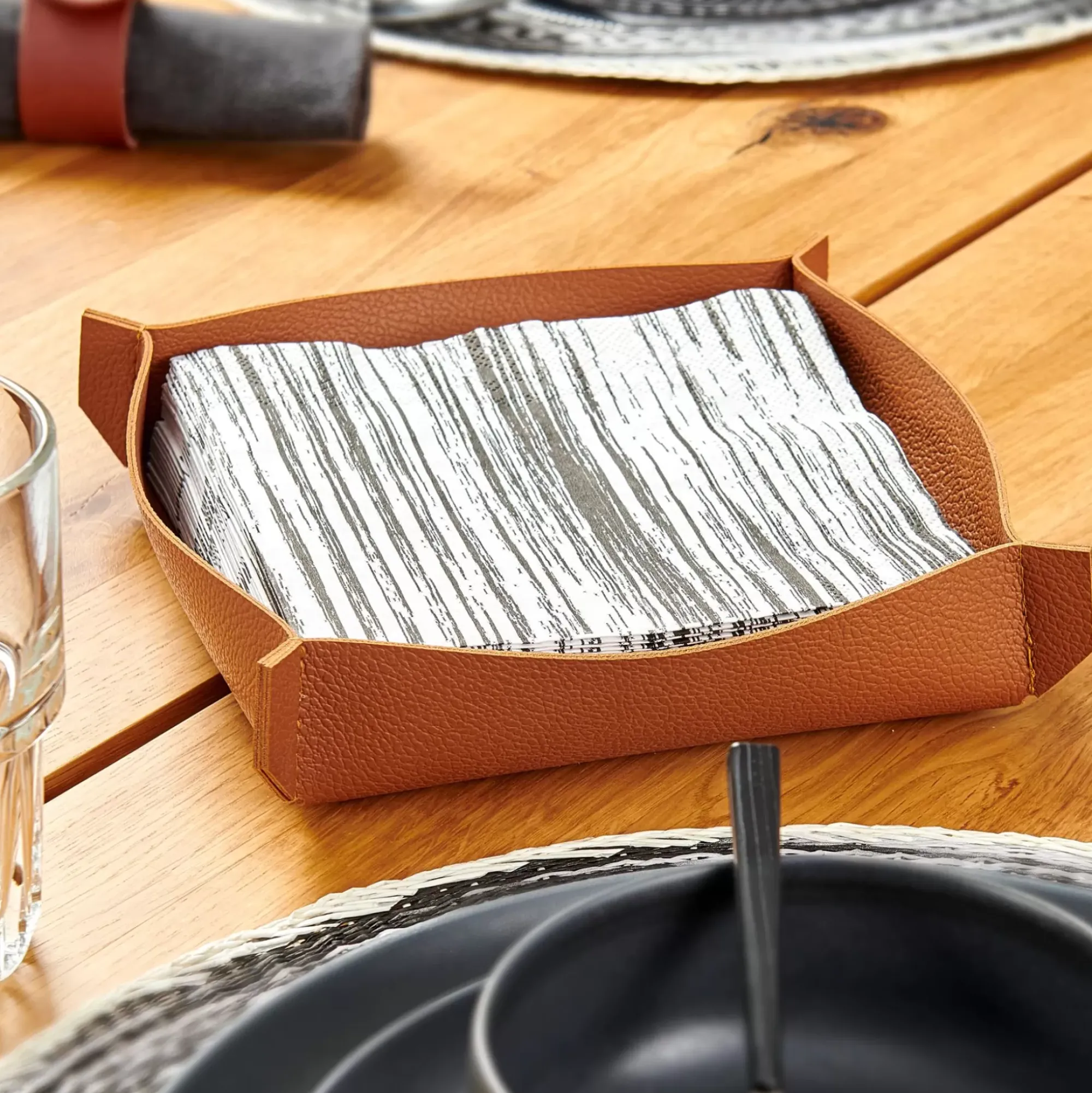 CASA Soportes De Servilletas|Nappa Servilletero Marron