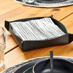 CASA Soportes De Servilletas|Nappa Servilletero Negro