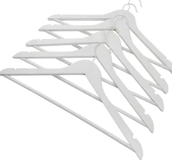 CASA Perchas|New Wood Perchas Juego De 5 Blanco