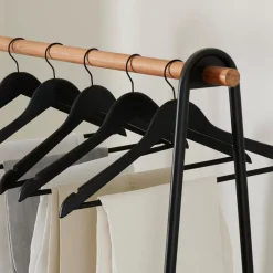 CASA Perchas|New Wood Perchas Juego De 5 Negro