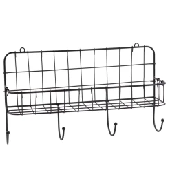 CASA Accesorios De Cocina|Oslo Organizador Cocina Con Ganchos Negro