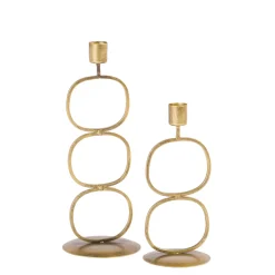 CASA Candelabros|Oval Portavelas Dorado