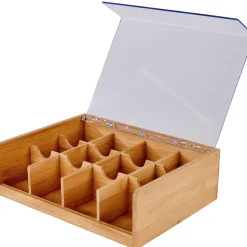 CASA Accesorios De Té|Panda Caja Para Te 12 Compartim. Natural