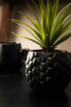 CASA Plantas Artificiales|Pina Pina En Maceta Negro