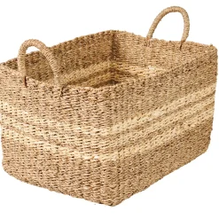 CASA Cestas De Almacenaje|Rayas Cesta L Natural