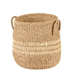 CASA Cestas De Almacenaje|Rayas Cesta M Natural
