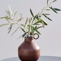 CASA Floreros|Rondo Florero Marron Oscuro