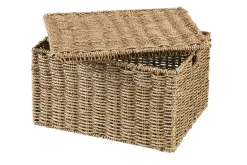 CASA Cestas De Almacenaje|Seagrass Cesta Almacenaje L Con Tapa Natural