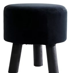 CASA Taburetes|Silki Puf Negro