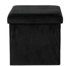 CASA Pufs De Almacenaje|Stor Puf Plegable Funcion Almac. Negro