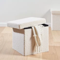 CASA Pufs De Almacenaje|Stor Puf Plegable Funcion Almac. Blanco