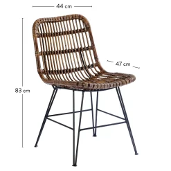 CASA Sillas De Comedor|Sumatra Silla De Comedor Negro, Marron