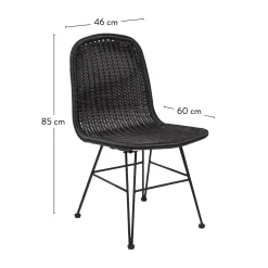 CASA Sillas De Jardín|Vienna Silla De Comedor Negro