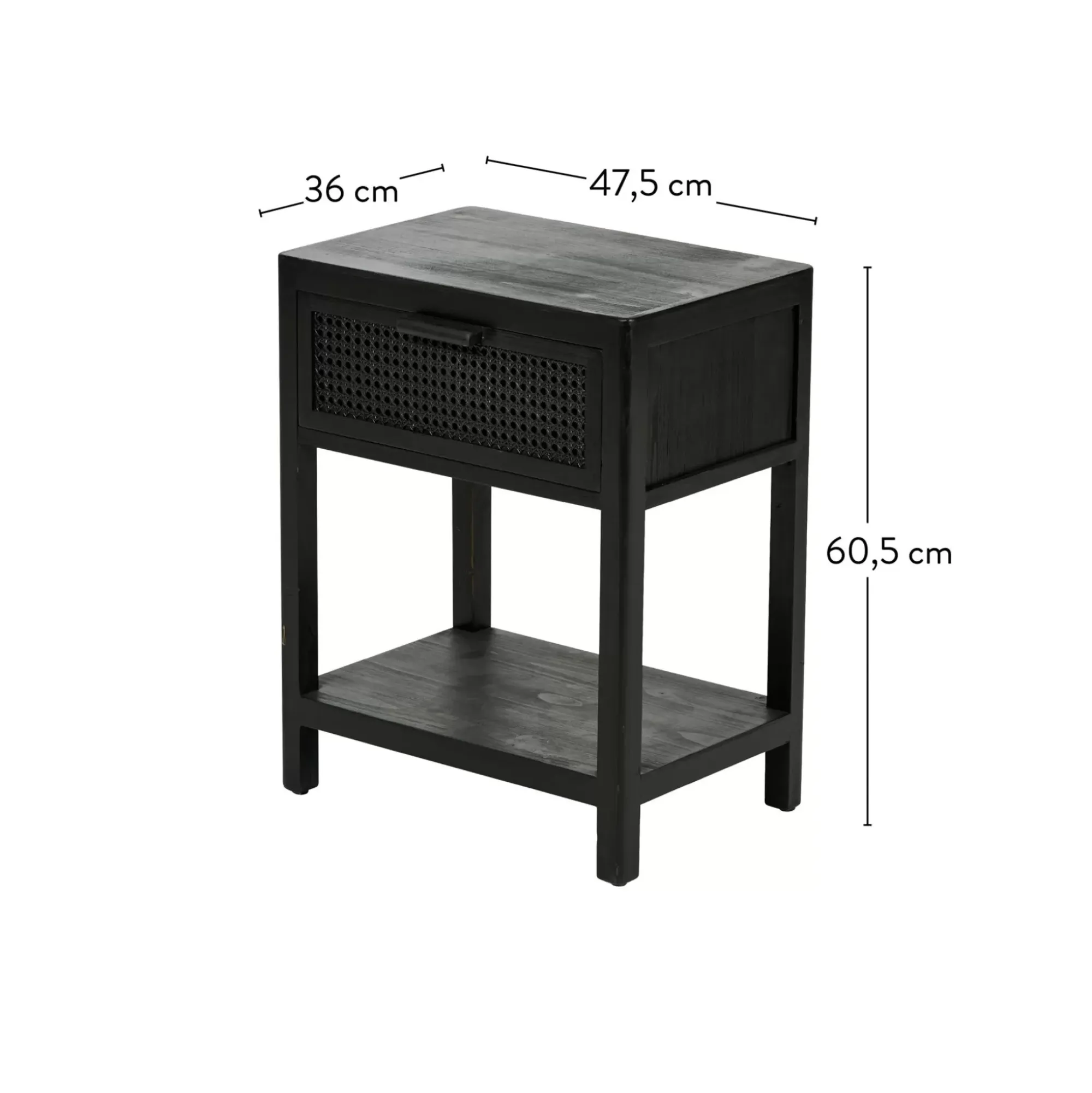 CASA Cajoneras|Webster Mesilla De Noche Negro