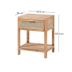 CASA Cajoneras|Webster Mesilla De Noche Natural