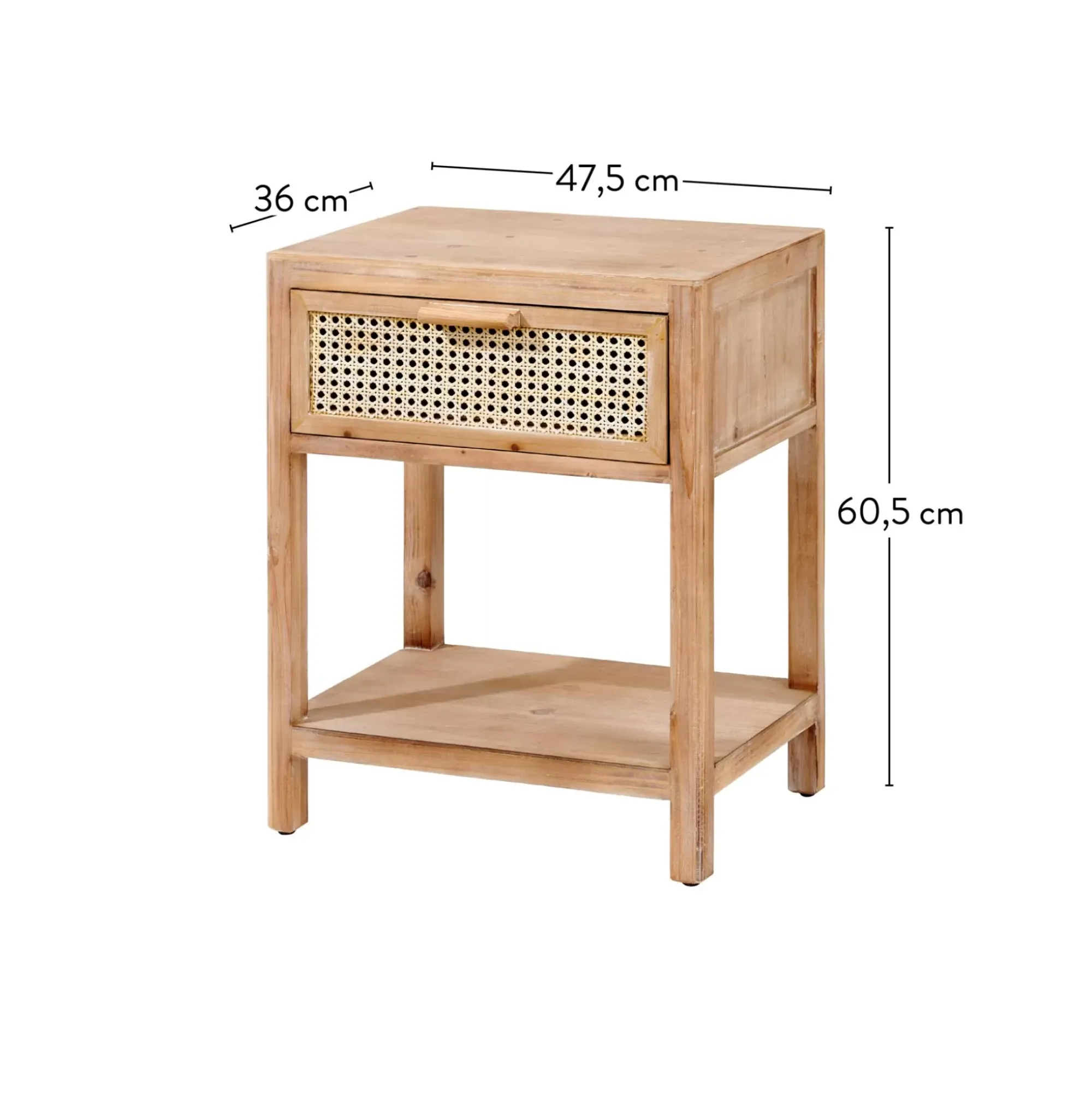 CASA Cajoneras|Webster Mesilla De Noche Natural